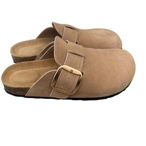 Project Cloud Benton Shoes Memory Foam Slip On Clogs Comfort Tan- Women’s 7.5